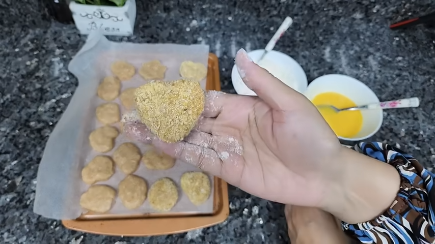 Coat the Crispy Nuggets