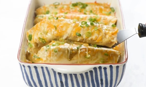 Delicious Chicken Wet Burritos