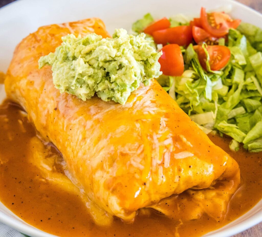 wet burritos garnishing