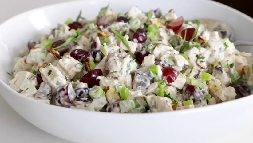 Easy Chicken Salad Recipe with Grapes & Almonds