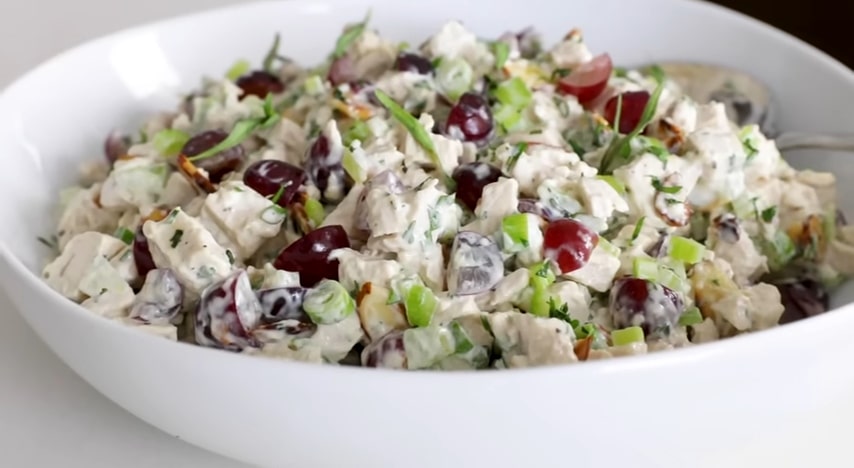 Easy Chicken Salad Recipe with Grapes & Almonds